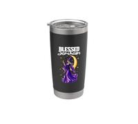 Bienheureux Samhain Wicca, sorcière de la lune wiccane, Halloween gaélique Gobelet isotherme en acier inoxydable double paroi