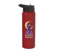 Bienheureux Samhain Wicca, sorcière wiccane, gaélique, Halloween Stainless Steel Insulated Water Bottle
