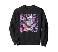 Bienheureux soient Les Artisans de la Paix, Colombe Florale Sweatshirt