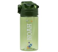 BIENMARQUER - Gourde Personnalisable pour Enfant avec Paille - Convient pour l'Ecole Primaire et Maternelle - Gourde avec Bouchon Anti-Fuite - Résistante au lave-vaisselle - 450mL (Vert Foncé)