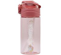 BIENMARQUER - Gourde Personnalisable pour Enfant avec Paille - Convient pour l'Ecole Primaire et Maternelle - Gourde avec Bouchon Anti-Fuite - Résistante au lave-vaisselle - 450mL (Vieux Rose)