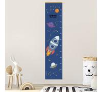 Bienmarquer - Toise Murale Personnalisée pour Bébé/Enfant - Toise de Croissance Personnalisable avec un Prénom - Règle de Hauteur Permettant de Mesurer la Taille de l'Enfant. (Fusée)