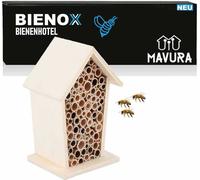 BIENOX Hôtel pour insectes Hôtel pour abeilles en bois Nichoir pour insectes Maison pour insectes