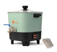 Bienslys 6,5L Fondeur de Cire électrique pour Bougies et savons - Panneau de température numérique avec Bec verseur, revêtement antiadhésif, Fond en V pour Un coulage et Un Nettoyage faciles