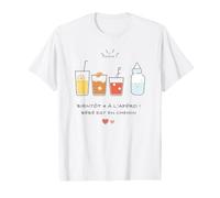 Bientôt 4 à l’apéro Bébé est en Chemin Annonce Grossesse T-Shirt Graphique avec Valeur