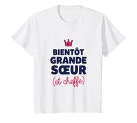 Bientot Grande Soeur et Cheffe Annonce Grossesse Enfant T-Shirt