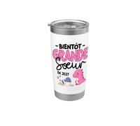 Bientôt Grande Sœur 2027 Annonce Future Grande Sœur Dinosaur Gobelet isotherme en acier inoxydable double paroi