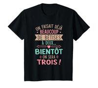 Bientôt on Sera Trois Annonce Bébé Grossesse Humour T-Shirt