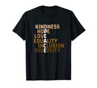 Bienveillance Paix Égalité Inclusion Diversité Melanine BLM T-Shirt
