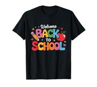 Bienvenue à la rentrée des classes, premier jour d'école, enseignants, garçons et enfants T-Shirt