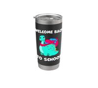 Bienvenue à l'école dinosaure stégosaure enseignant étudiants Gobelet isotherme en acier inoxydable double paroi