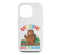 Bienvenue à l'école Ours Mignon pour étudiant garçons Filles Enfants Coque pour iPhone 13 Pro