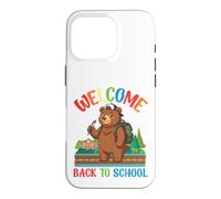 Bienvenue à l'école Ours Mignon pour étudiant garçons Filles Enfants Coque pour iPhone 16 Pro