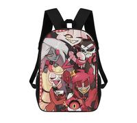 Bienvenue à l'hôtel Hazbin, sac à dos à bandoulière, sac d'école, cartable, sac à dos décontracté - XTYD4307 Noir