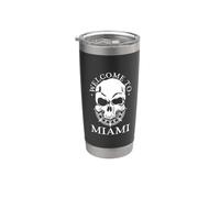 Bienvenue à Miami Gobelet isotherme en acier inoxydable double paroi