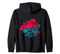 Bienvenue à New York Aventure Urbaine Vintage Sweat à Capuche