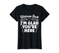 Bienvenue à Nouveau Je suis Content Que Vous Soyez là Professeur de Retour à l'école T-Shirt Graphique avec Valeur, Femme, Noir, XL
