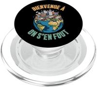Bienvenue À on S’en Fout Planète Poubelle Humour Écologie PopSockets PopGrip pour MagSafe