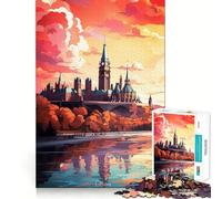 Bienvenue à Ottawa ! Puzzle de 1000 pièces Focus,Jeu de Construction Solide et sécurisé,Jouet d'intérieur Amusant pour Les fêtes (50x75cm)
