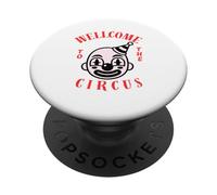 Bienvenue au Circus Vintage Clown Dark History Americans PopSockets PopGrip Adhésif