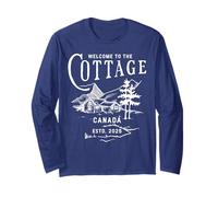 Bienvenue au Cottage Canada Unique Rétro Vintage Manche Longue