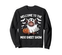 Bienvenue au Moo Sheet Show Funny Cow Ghost Sweatshirt