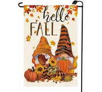 Bienvenue Aux Gnomes D'Automne Bannière Résistant Aux Intempéries Drapeaux Couleurs Vives Garden Flag Pour Célébrations Pelouse Fête 30X45Cm