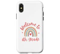 Bienvenue chez le premier jour de la rentrée des enseignants de 6e année Coque pour iPhone X/XS