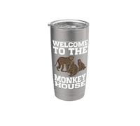 Bienvenue chez Monkey House Monkey Gobelet isotherme en acier inoxydable double paroi