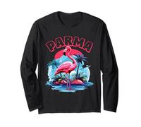 Bienvenue chez Parma Proud Community Pink Flamingo Ethnic Manche Longue