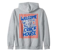 Bienvenue chez The Crack House Mahjong Jouant aux Amateurs de Mahjong Sweat à Capuche