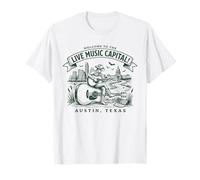 Bienvenue dans la Capitale de la Musique en Direct Austin City Texas T-Shirt
