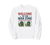 Bienvenue dans la Zone de Guerre - Parodie des Grenouilles de Population Sweatshirt