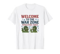 Bienvenue dans la Zone de Guerre - Parodie des Grenouilles de Population T-Shirt