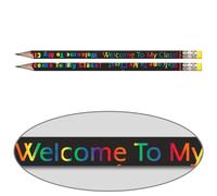 Bienvenue dans ma classe Crayons - Taille-crayons - 12 crayons taill s