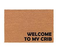 Bienvenue dans Ma Crèche Tapis De Bain Lavable Paillasson Exterieur Antidérapant Absorbant Paillasson pour Baignoire Maison Entrée 40 X 60Cm