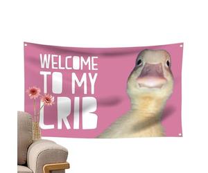 Bienvenue dans mon drapeau de crèche, bienvenue dans ma tapisserie de crèche - Tapisserie murale pour dortoir avec drapeau | Bannière de décoration murale, panneaux de fournitures de fête à la mode