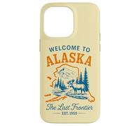 Bienvenue en Alaska Design Vintage Amoureux des Élan Coque pour iPhone 14 Pro Max