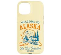 Bienvenue en Alaska Design Vintage Amoureux des Élan Coque pour iPhone 15
