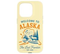 Bienvenue en Alaska Design Vintage Amoureux des Élan Coque pour iPhone 15 Pro