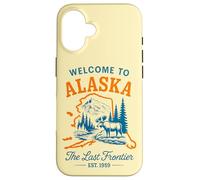 Bienvenue en Alaska Design Vintage Amoureux des Élan Coque pour iPhone 16