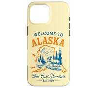 Bienvenue en Alaska Design Vintage Amoureux des Élan Coque pour iPhone 16 Pro Max