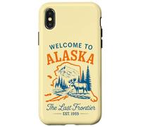 Bienvenue en Alaska Design Vintage Amoureux des Élan Coque pour iPhone X/XS