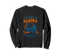 Bienvenue en Alaska Design Vintage Amoureux des Élan Sweatshirt