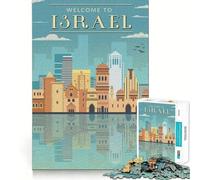 Bienvenue en Israël ! Puzzle pour Adolescents 1000 pièces Stimule l'esprit Amusant Découpe Nette Composants Robustes Activité de Groupe réconfortante (38x52cm)