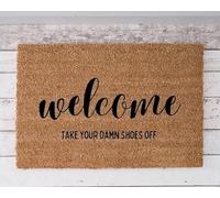 Bienvenue, Enlève Tes Foutues Chaussures Tapis De Porte Anti-Poussière Paillasson Exterieur Antidérapant Absorbant Paillasson pour Accessoires Maison Intérieur Cuisine 40 X 60Cm
