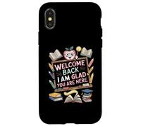 Bienvenue, Je suis Content Que tu sois là Amoureux Coque pour iPhone X/XS