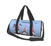 Bienvenue Mignon Gnomes USA Drapeau Voyage Sac polochon Grand Sport Sac de Sport Multifonction Sac de Nuit pour Hommes Femmes