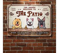 Bienvenue sur La Terrasse Où Les Voisins Écoutent De La Bonne Musique Qu'Ils Le Veuillent Ou Non - Chien Personnalisé Tapis De Porte Doux Paillasson D'Entree Absorbant Tapis De Bain 40X60Cm