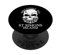 Bienvenue sur l'île de Saint-Simon PopSockets PopGrip Adhésif